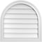 Ekena Millwork Round Top Surface Mount PVC Gable Vent w/ 2"W x 1-1/2"P Brickmould Frame, 24"W x 24"H GVPRT24X2402SN - alternate 1